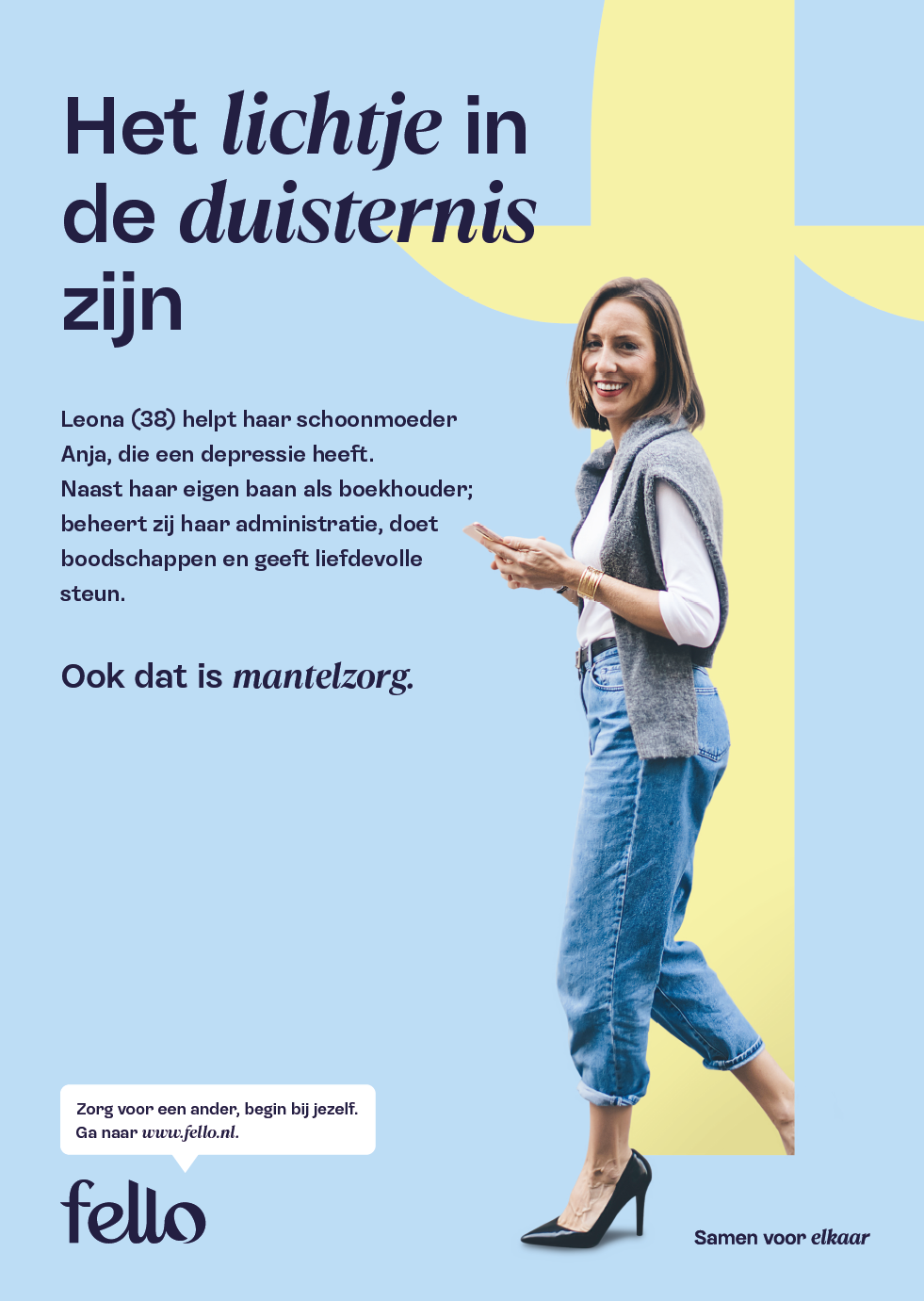 Poster 'Het lichtje in de duisternis zijn'