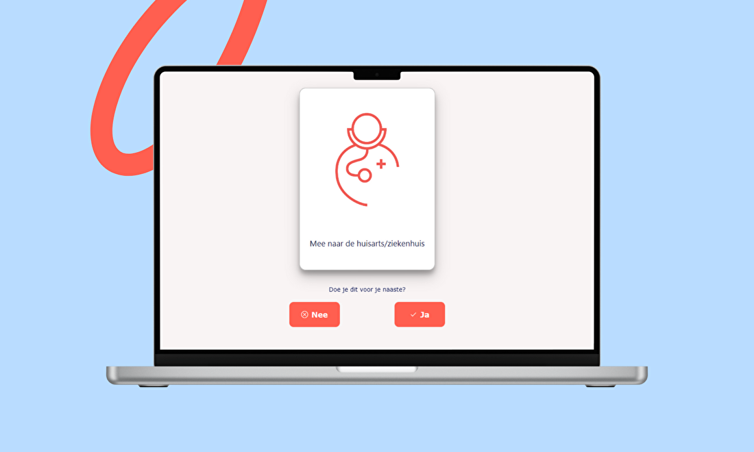 Mock up laptop met mantelzorgtest