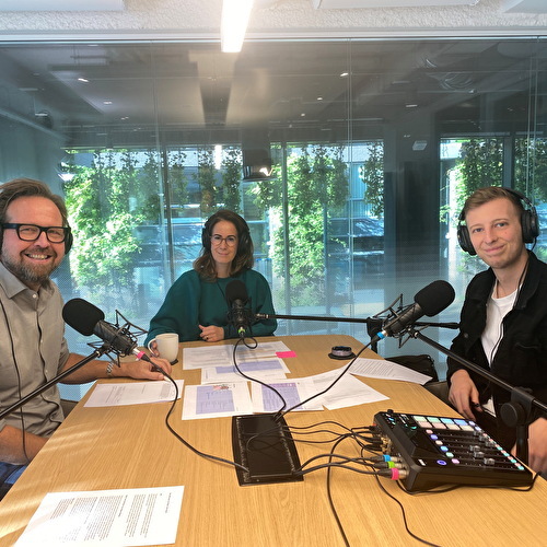 Podcast foto achter de schermen