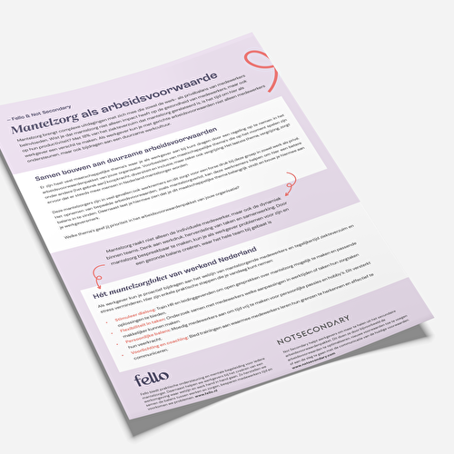 Mockup Onepager Mantelzorg als arbeidsvoorwaarde