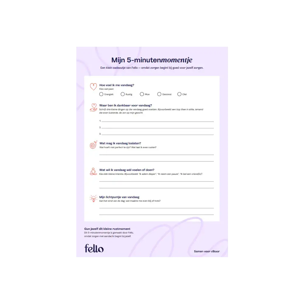 Mock up mijn 5 minutentmomentje journal